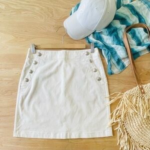 Loft White Mini Skirt Nautical Size 4